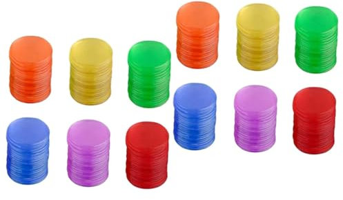 ibasenice 2packungen Transparente Farben Bingo Zählchips Spielchips Für Multifunktionale Zähler Für Mathe Und Lernspiele Pro Packung Langlebige Und Kreative Spielmarkierer