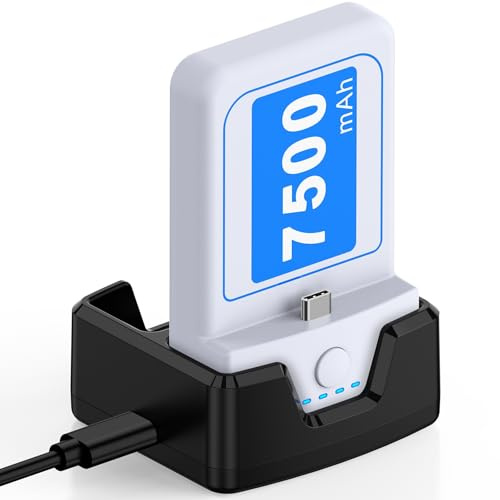 7500 mAh Battery Pack with Charging Dock,Detachable&Rechargeable Battery for Meta Quest 3/2 Head Strap, Lightweight Battery Balance Head Pressure and Extend Playtime [Only for Kawaye Head Strap]