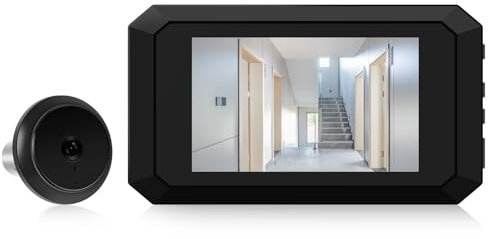 Swokely Digital Peephole Door Viewer-3.97inch LCD Monitor with 1080P 2MP Camera Kit, 120° Wide Viewing Angle, Color Night Vision, Built-in 1400mAh Battery, Type-C Rechargeable for Home Apartment