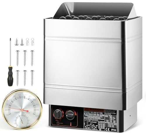 SINLJXDD Sauna Heater Stove-Electric Sauna Heater 220V 9KW，Dry Sauna Heater with Built-in Controller,Home Steam Sauna,Suitable Sauna for Home,SPA Houses,Hotels Dry Saunas (9KW)