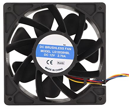 LS12038 PC Fan, 120x38mm PWM Computer Case Fan, 6000rpm High Airflow 12V 4pin FG DC Brushless Cooling Fan for Small Mini ITX, Mini STX, Mini ATX Cases