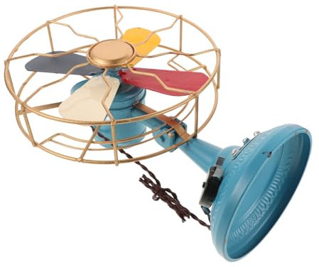 IMIKEYA Retro Ventilator Dekoration Metall Vintage Tischfan Modell Bunt Mittelgroß Retro Fan Schmuck Für Wohn Und Bürodeko