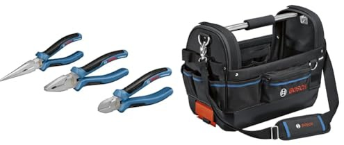 Bosch Professional Zangen Set + Werkzeugtasche GWT 20 (ProClick System: kompatibel mit L-BOXX)