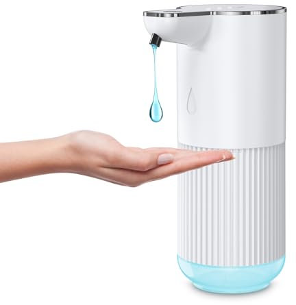 Ankilo Automatic Soap Dispenser Touchless, Rechargeable Hand Soap Dispenser, Sensor Liquid 4 Levels Adjustable Waterproof for Kitchen Hotel Bathroom