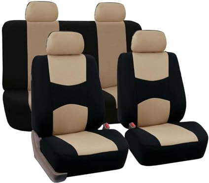 Auto Sitzbezüge Set FüR Mercedes Benz Vito Box/Mixto/Tourer (W447) 2014-2026, 9 Stück Auto Vordersitze Sitzbezüge Sitzbezug Innenraum Schonbezüge,F/Black Beige