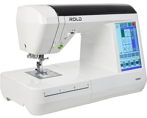 ROLD S900 Computer Nähmaschine mit Touchscreen Display | 180 Nähstiche | 8 Knopflöcher | automatischer Fadenabschneider | 70W Servo Motor | Nadeleinfädler