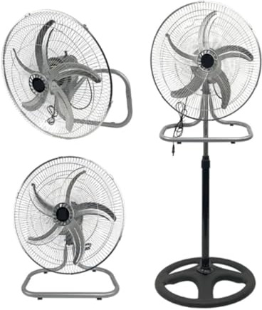 Trade Shop - Ventilatore 3in1 A Piantana Tavolo Muro 50cm 65 Watt con 5 Pale 3 velocità 6057002ml -
