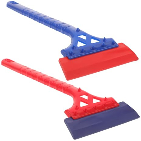 PRETYZOOM 2piezas Pala Quitanieves Coche Emergencia Camping Raspador Hielo Mango