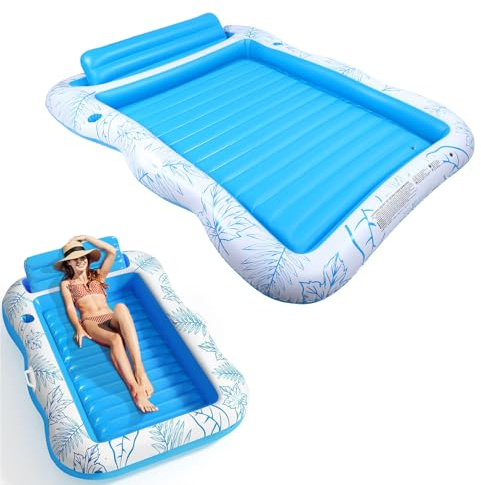 Mrisata Float Piscina Gonfiabile per Piscina Abbronzata, Vasca per Abbronzatura da Sole Piscina per Adulti Raft per Piscina Suntan Suntan Blow Up Piscina Floatie del Letto Abbronzante