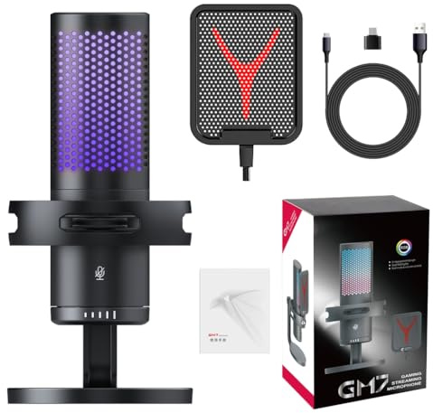 Kalttoy USB Condenser Microphone With Desk Stand For PC Gaming Streaming Podcasting