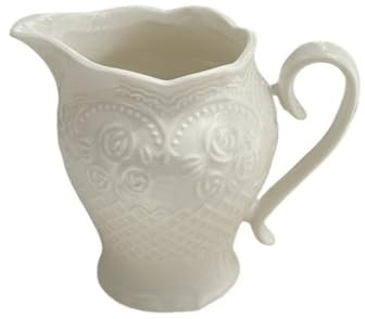 CFY652 Saucière Pichet à Lait en céramique de Style européen avec Anse et Motif saucière Vintage en Relief Sauciere