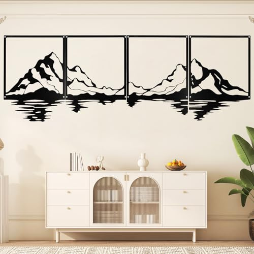 CYEER 4 stycken metallbilder väggdekoration, modern väggdekoration i metall, svart, väggdekoration, väggmålningar metall, bohodekoration, kyss, hand, estetiska väggdekorationer att hänga upp för