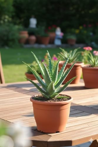 Aloe Arborescens Heilpflanze, Große Kräftige Zimmerpflanze im 12cm Topf, Bis 30cm Hoch, Sukkulente Heilaloe (1)