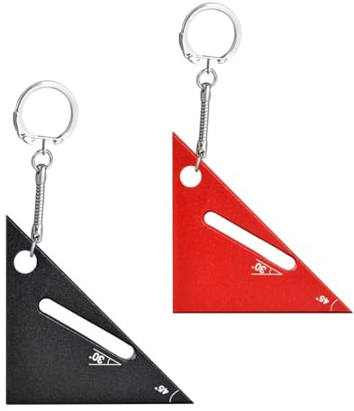 NiuLumea Dreieckslineal aus Aluminiumlegierung, 4590 Grad, Winkelmesser, Holzbearbeitung, Tischler-Messwerkzeug, 2 Stück