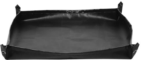 KONTONTY Tapis de Barbecue en Silicone Ignifugé 71 CM Carré Noir – Protection Thermique Résistante à la Chaleur pour Terrasse, Camping et Foyer Extérieur – Tapis de Cuisson Antitache pour