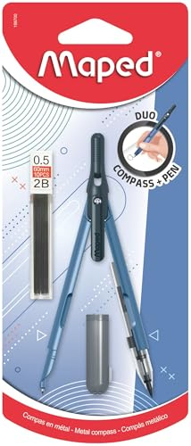 Maped - Compas Crayon avec Mine Automatique - Design Ergonomique