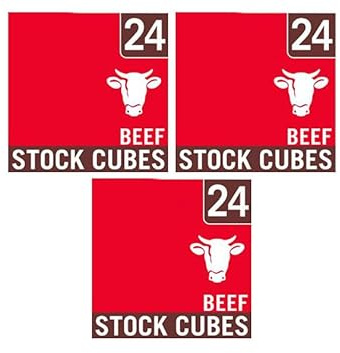 Beef Stock Cubes, 24 Count, 142g, No Artificial Preservatives,Pack Of 3