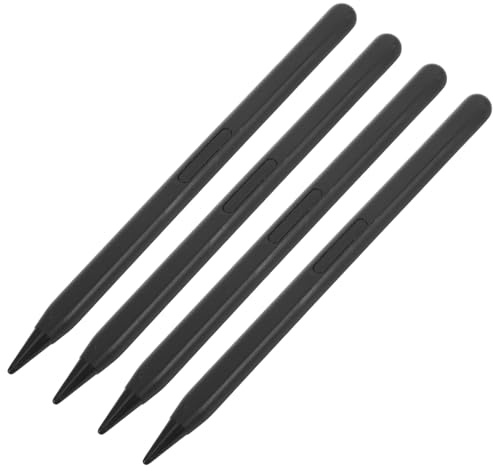 Sewroro 4pcs Black Lcd Stylus Pens with Ergonomic Design for Wide Compatibility Plastic Screen Stylus Pens for Electronic Writing Tablets and Drawing Pads