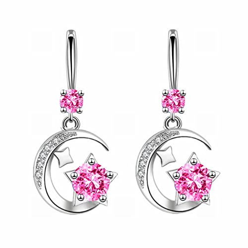 LYGXWJFC Fashion Personality Örhängen Månörhängen Örhängen Vattendroppe örhängen infällda med diamantörhängen Damörhängen Dinglar