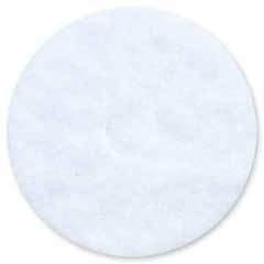 430mm (17) Premium Heavy Duty Floor Cleaning Buffer Pads with Removable Pre-cut Centre Hole. Pack of 5 (White Polisher)