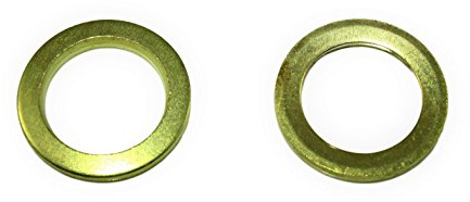 Scharnierscheiben/Fitschenringe Ø 13mm x 19mm x 2mm vermessingt (Mengenauswahl möglich)) (25)