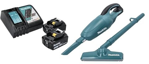 Makita DCL 180 RT Akku Staubsauger 18 V Grün + 2x Akku 5,0 Ah + Ladegerät