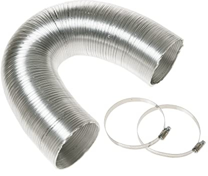 GE Appliances 8-Foot Flexible Metal Dryer Duct, WX08X10086, Genuine OEM Replacement Part for Dryers