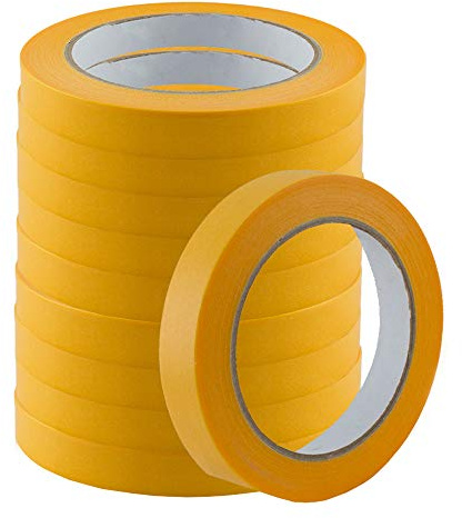 10er Pack Abdeckband Goldband Klebeband Kreppband 19mmx50m