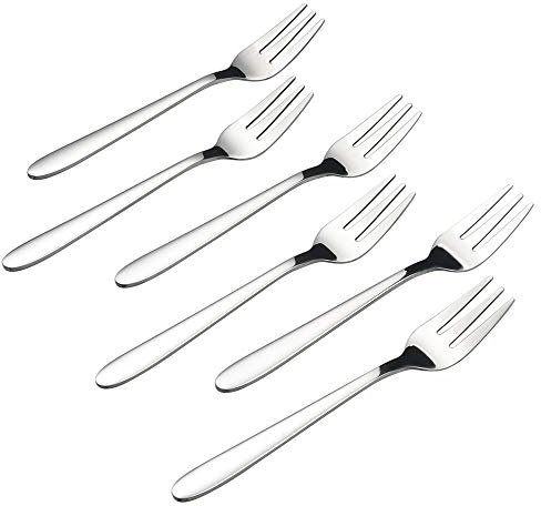 Yarebest 12 Pieces Stainless Steel Cake Fork Set, Small Dessert Forks