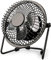 TIENDA EURASIA - Ventilador Usb de Sobremesa | Negro | Sistema Silencioso y Potente | 2,5 W | Inclinación 180 Grados | Interruptor ON/OFF | Estructura Estable y Aspas Metálicas | 14,5 x 15 cm