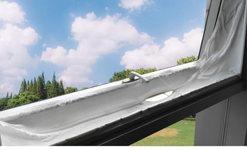Fensterabdichtung für mobile Klimaanlage – Stoff zur Abdichtung von Klimaanlagen für Fenster – 400 cm – Weiß Voltman