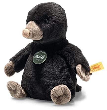 Steiff Diggy Maulwurf - 18 cm - Kuscheltier - Dunkelbraun, 067396, Coffee Bean