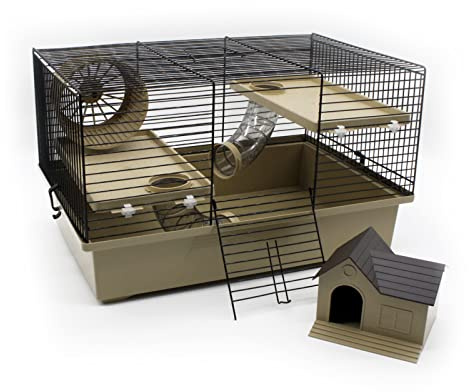 Nagerkäfig Kleintiere MAT II inkl. Zubehör beige 48x31x29 cm Maus Hamster Käfig
