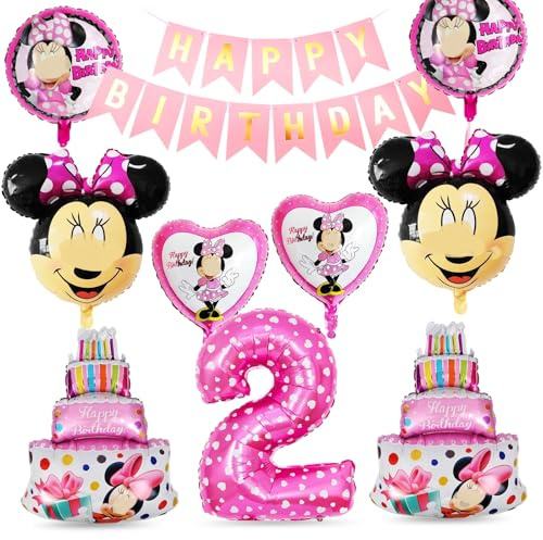Luftballons geburtstag 2 jahre, Rosa Geburtstagsdeko 2 Jahr Mädchen, Ballon Geburtstag,Geburtstag dekoration mädchen