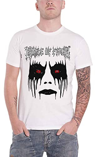 Cradle of Filth T Shirt Dani Make Up Band Logo Official Unisex White