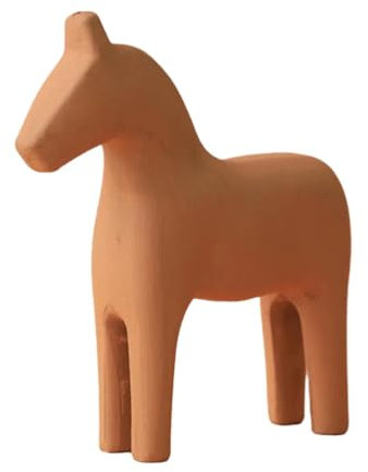 Kreative Holzpferd Statue Tischdekoration Aus Holz Für Wohnzimmer Kinderzimmer Und Büro Als Geburtstagsgeschenk Und Stilvolle Wohnaccessoires Dala Pferd Ornament Braun Klein