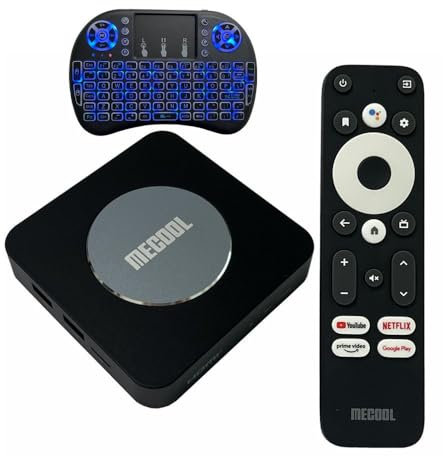 KM2 Plus Android 11 TV Box Android 11.0 Amlogic S905X4-B 2GB RAM 16GB ROM 2.4G&5G WiFi BT5.0 USB3.0 Supporto AV1 4K H.265, HDR10+ Prime Video 4K HDR Box Compatibile Google