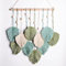 Makramee Wandbehang Handgemacht Wohnungs Dekorationen Boho Makramee Wandteppich Gewebte Wandbehang Blatt Feder Wanddeko
