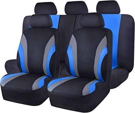 MODINK Housse De SièGe en Tissu Voiture pour Hyndai Palisade 2021-2023 7 seaters, Siege Housses Avant Universelles Ensemble Auto Universelle Interieur Gadget Accessoires,B/Blue
