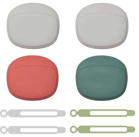 Porta Auricolari,4 PCS Custodia Cuffie in Silicone Morbido con 4 Fascette per Cavi Organizer Cavi da Viaggio Custodia Auricolari Portatile per Cavo USB Mini Articoli