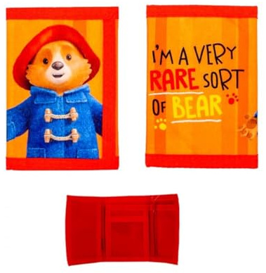 William Lamb Paddington Bear Wallet Children's Tri-Fold Wallet Orange Coins Notes Money Original Purse