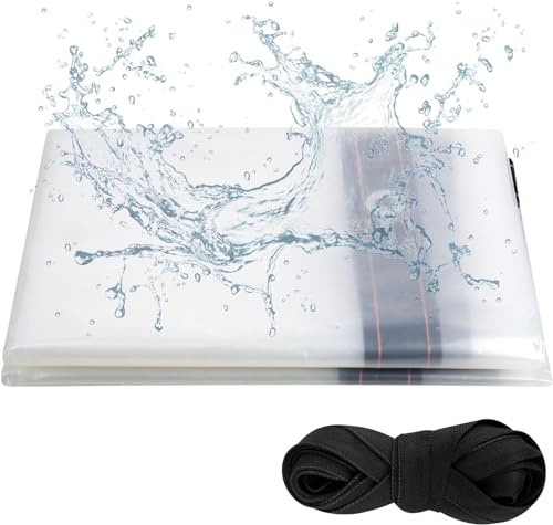 Clear Tarpaulin Waterproof Heavy Duty 2m x 2m Transparent Tarp Sheet, Transparent PVC Clear Tarpaulin with Eyelets and Rope,Waterproof Gazebo Side Panels for Home Garden Outdoor Camping Caravan