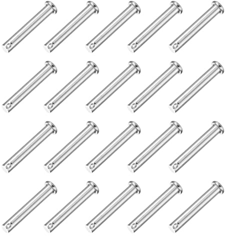 sourcing map 20 perni a foro singolo, M8 x 50 mm, in acciaio inox 304, a testa piatta, per chiusura di rimorchi, riparazione meccanica, installazione di mobili, attrezzature industriali