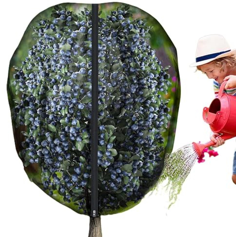 Bkljkf Red para Proteger Árboles Frutales De Aves, Red Protectora De Jardín contra Aves, con Cremallera Y Cordón Ajustable Protección Vegetal para Cerezos Cítricos Tomates Arbustos Y