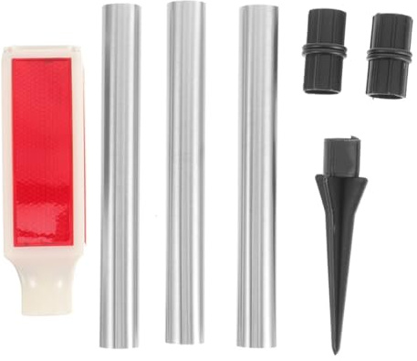 NOLITOY Lampe Solaire Extérieure Rouge Étanche pour Allée Feu de Signalisation Solaire Réflecteur Robuste pour Jardin Terrasse et Pelouse Projecteur D’Aménagement Paysager Multifonction