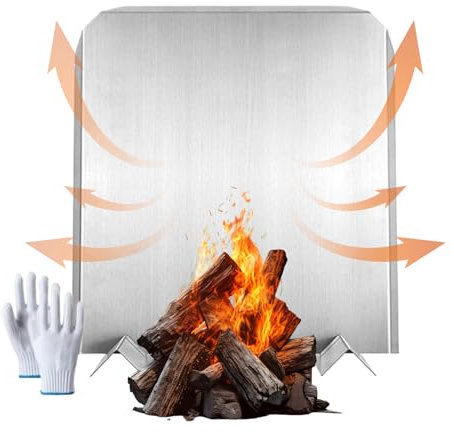 Piastra posteriore per in acciaio inossidabile - Piastra per in metallo che riflette il calore, protezione di alta qualità, accessorio protettivo per la casa | Adatto a villa, appartamen