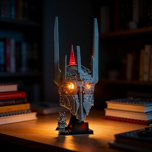 YEABRICKS LED Licht für Lego-11373 Icons Der Herr der Ringe: Saurons Helm Bausteine Modell (Bausteine Set Nicht enthalten)