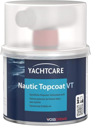 Yachtcare Nautic Topcoat VT 500g, weiß - leicht zu verarbeitender Polyester Schlusslack