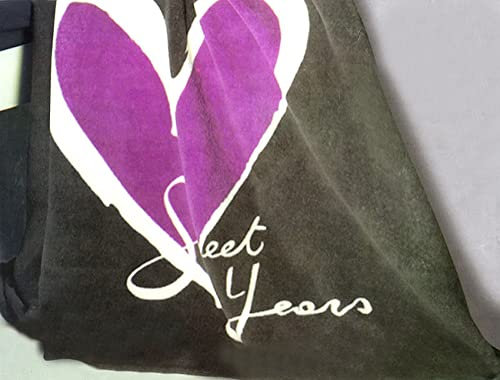 'modbidissimo Plaid aus Micro Fleece länglicher Icon Farbe Grau Anthrazit Violett Decke 130 x 160 cm Sweet Years Caleffi