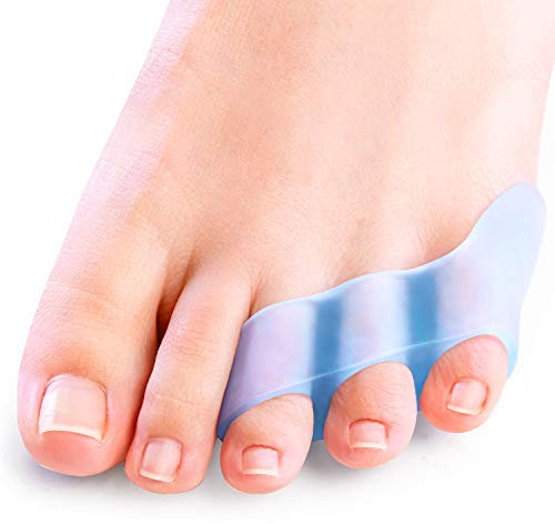 Sumifun Gel Zehenspreizer, [10x] Gel Kleine Zehenschutz für überlappende Zehen, gekräuselte kleine Zehen, kleine Zehenabscheider zur Linderung von Reibungsschmerzen